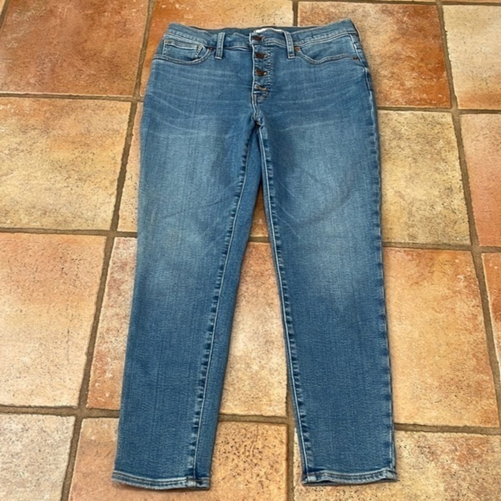 Madewell 9 inch mid rise, skinny crop jeans - Picture 1 of 7